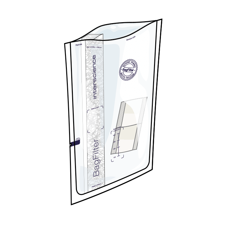 instaBAG MILK 225 (Réf. 115 022) - Sac-filtre 400 mL avec milieu déshydraté
