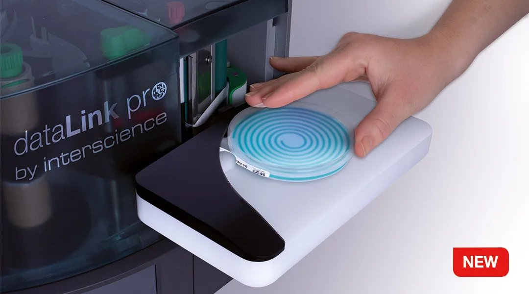 New dataLink pro: labelling on the edge of the Petri dish