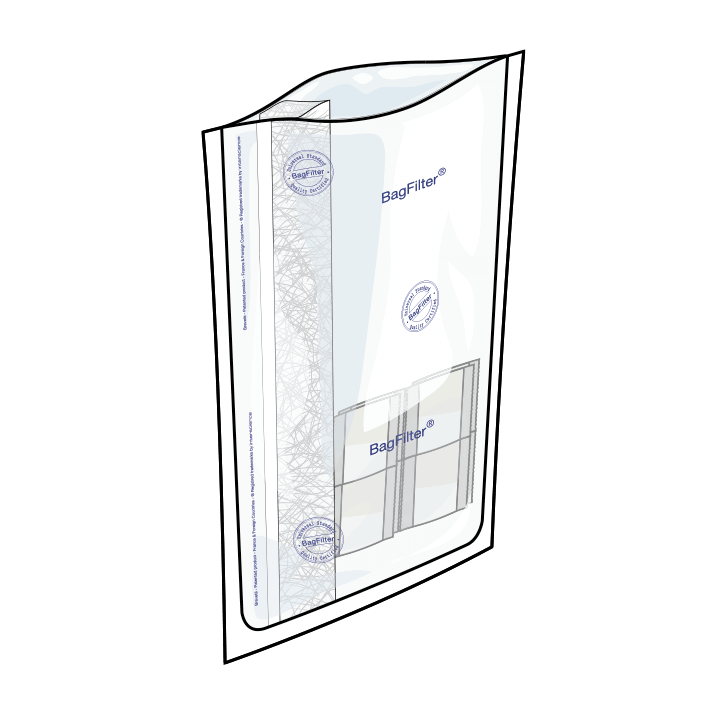 instaBAG MILK 900 (Réf. 115 090) - Sac-filtre 2000 mL avec milieu déshydraté
