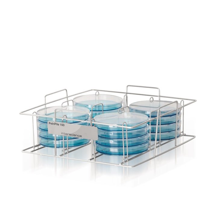 Petripile 150 (Ref. 241 150) - Transportgestell für 16 Petrischalen Ø 150 mm